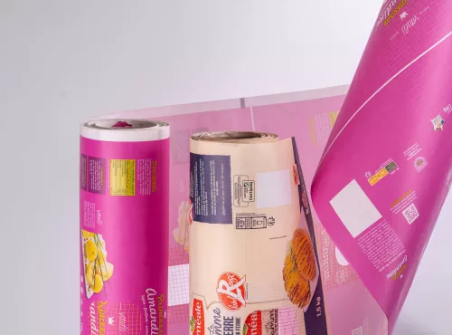 Packaging papier Semoulin réalisé avec la méthode du contre-collage.